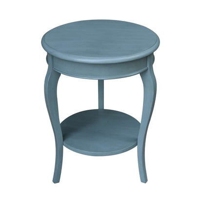 International Concepts - Cambria Round End Table in Ocean Blue - Antique Rubbed Finish - OT32-18R-18 veiw 1