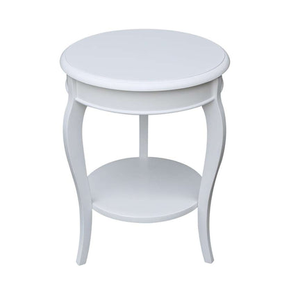 International Concepts - Cambria Round End Table in White Finish - OT08-18R-18 veiw 1
