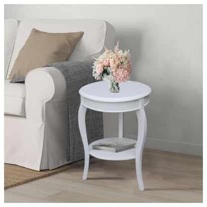 International Concepts - Cambria Round End Table in White Finish - OT08-18R-18 veiw 3