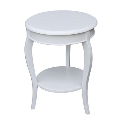 International Concepts - Cambria Round End Table in White Finish - OT08-18R-18 veiw 4
