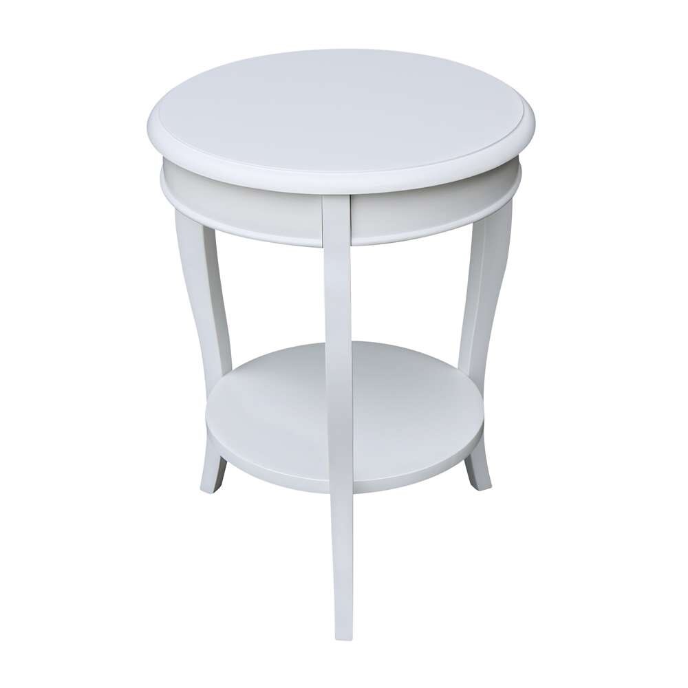 International Concepts - Cambria Round End Table in White Finish - OT08-18R-18 veiw 5