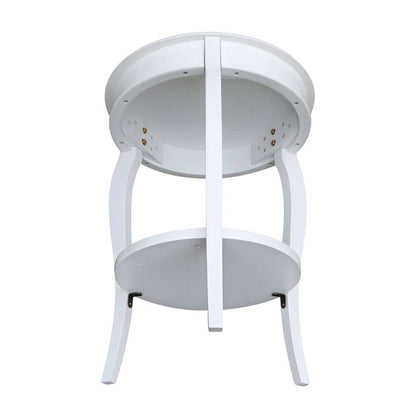 International Concepts - Cambria Round End Table in White Finish - OT08-18R-18 veiw 6