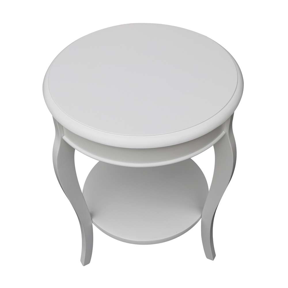International Concepts - Cambria Round End Table in White Finish - OT08-18R-18 veiw 7