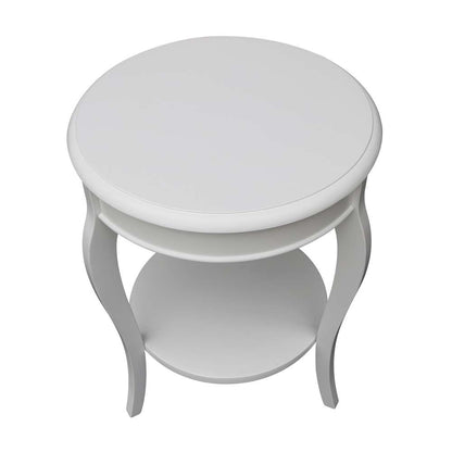 International Concepts - Cambria Round End Table in White Finish - OT08-18R-18 veiw 7