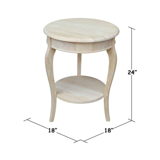 International Concepts - Cambria Round End Table - OT-18R-18 veiw 2