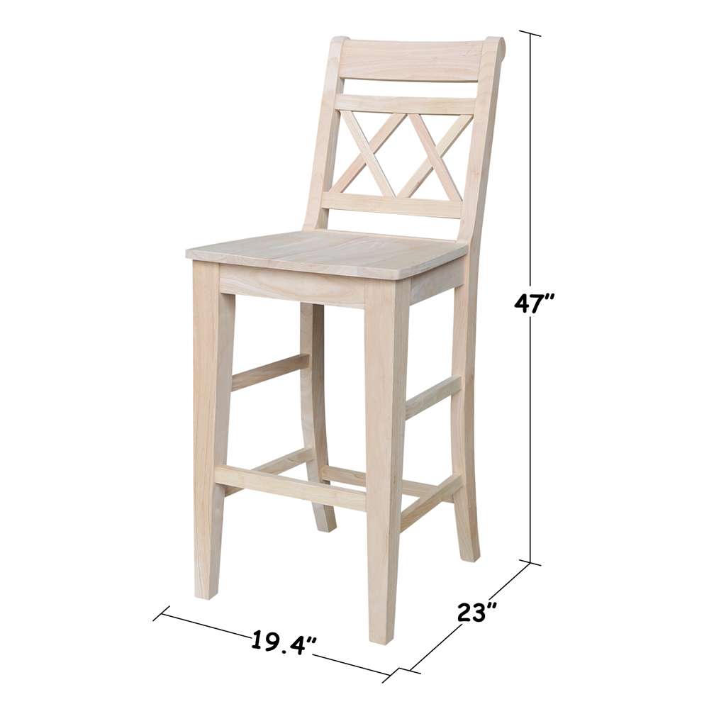 International Concepts - Canyon Bar Height XX Stool - 30inSH - S-473 veiw 3