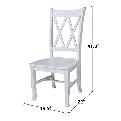 International Concepts - Chalk Double XX Chair in Chalk - Antiqued Finish - 1C28-220 veiw 3