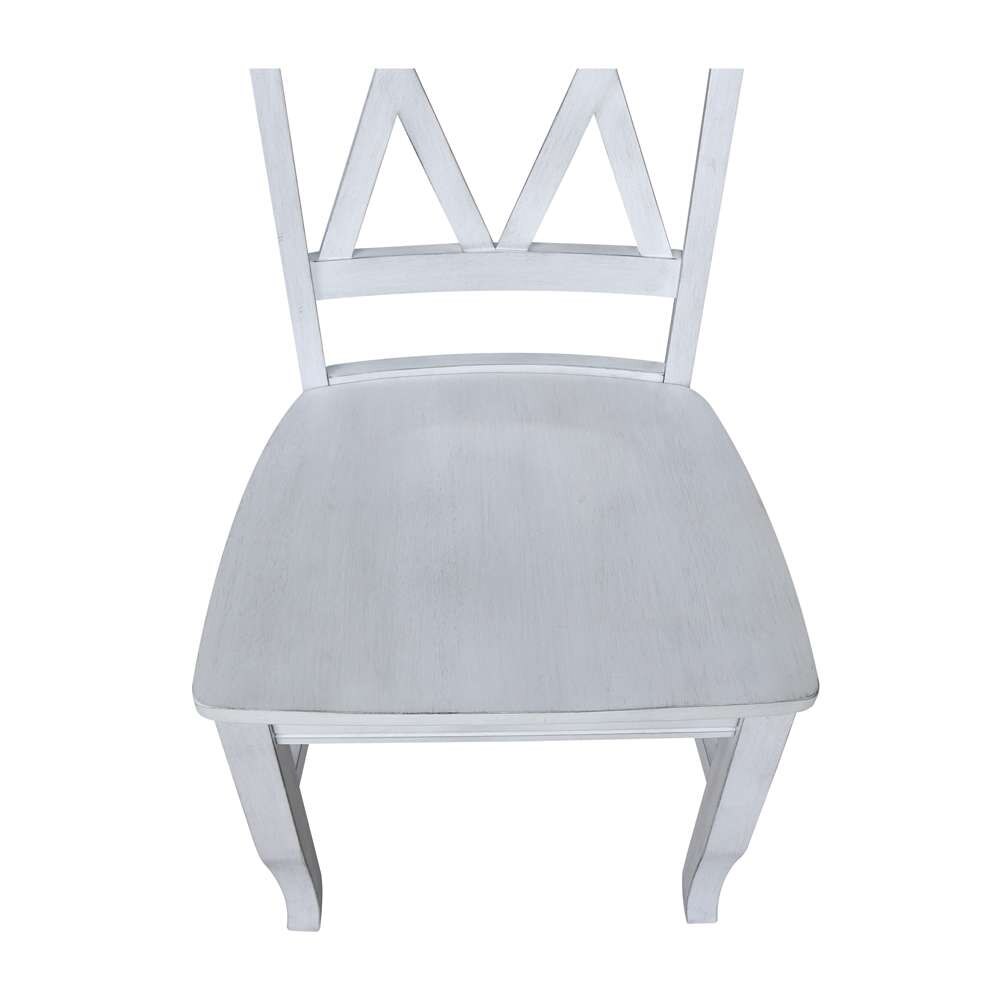International Concepts - Chalk Double XX Chair in Chalk - Antiqued Finish - 1C28-220 veiw 9
