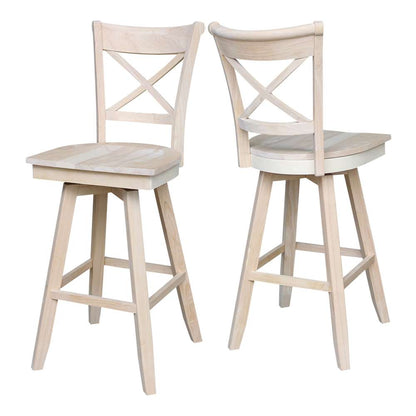International Concepts - Charlotte Bar Height Stool - 30inSH - S-313SW veiw 3