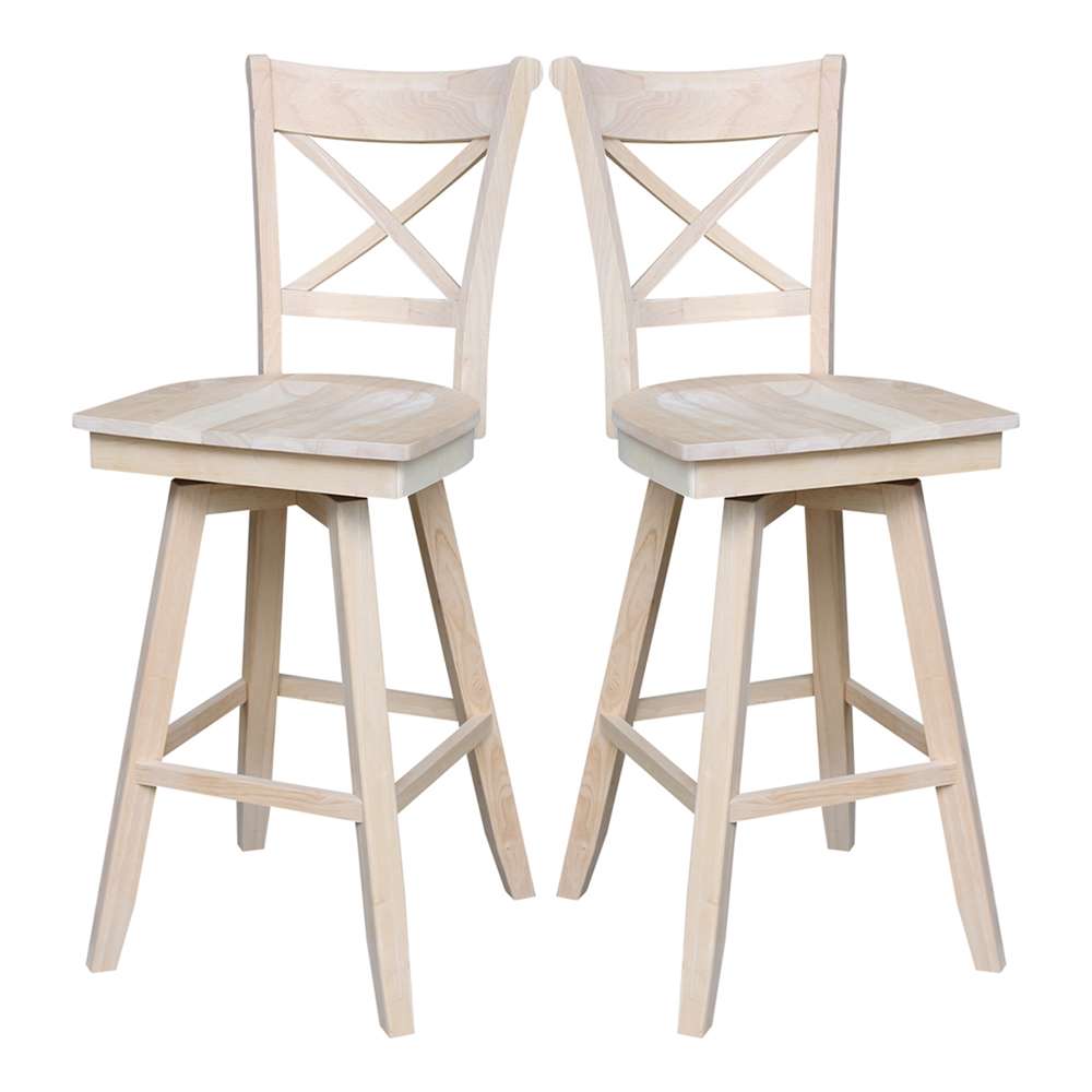 International Concepts - Charlotte Bar Height Stool - 30inSH - S-313SW veiw 7