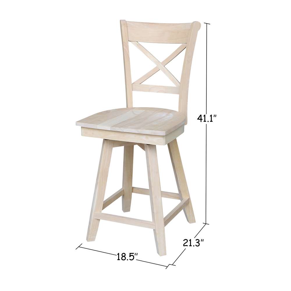 International Concepts - Charlotte Counter Height Stool - 24inSH - S-312SW veiw 3