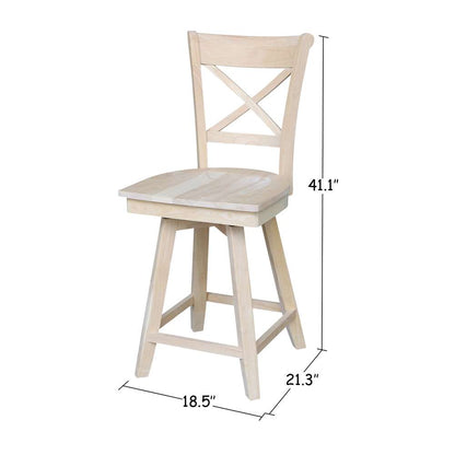 International Concepts - Charlotte Counter Height Stool - 24inSH - S-312SW veiw 3