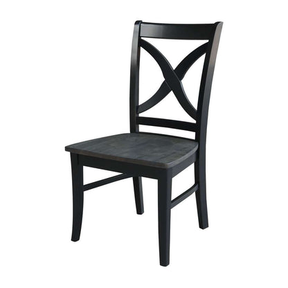 International Concepts - Cosmo Chair in Coal-Black/Washed Black Finish (Set of 2) - C75-14P veiw 1