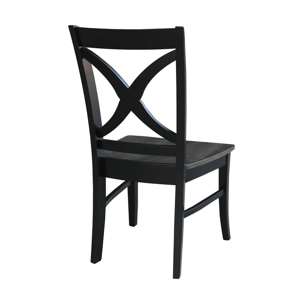 International Concepts - Cosmo Chair in Coal-Black/Washed Black Finish (Set of 2) - C75-14P veiw 2