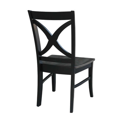 International Concepts - Cosmo Chair in Coal-Black/Washed Black Finish (Set of 2) - C75-14P veiw 2