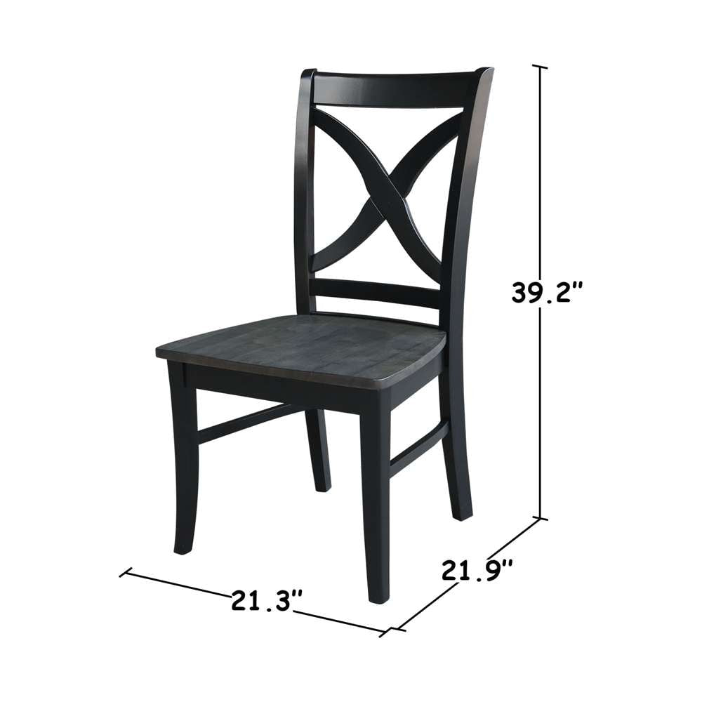 International Concepts - Cosmo Chair in Coal-Black/Washed Black Finish (Set of 2) - C75-14P veiw 3