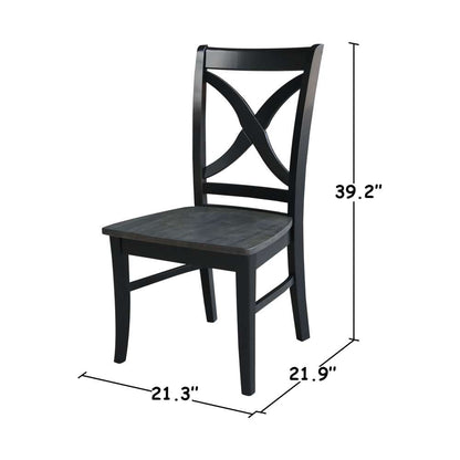 International Concepts - Cosmo Chair in Coal-Black/Washed Black Finish (Set of 2) - C75-14P veiw 3