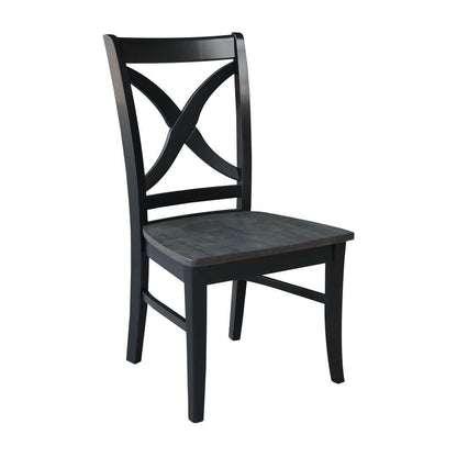 International Concepts - Cosmo Chair in Coal-Black/Washed Black Finish (Set of 2) - C75-14P veiw 4