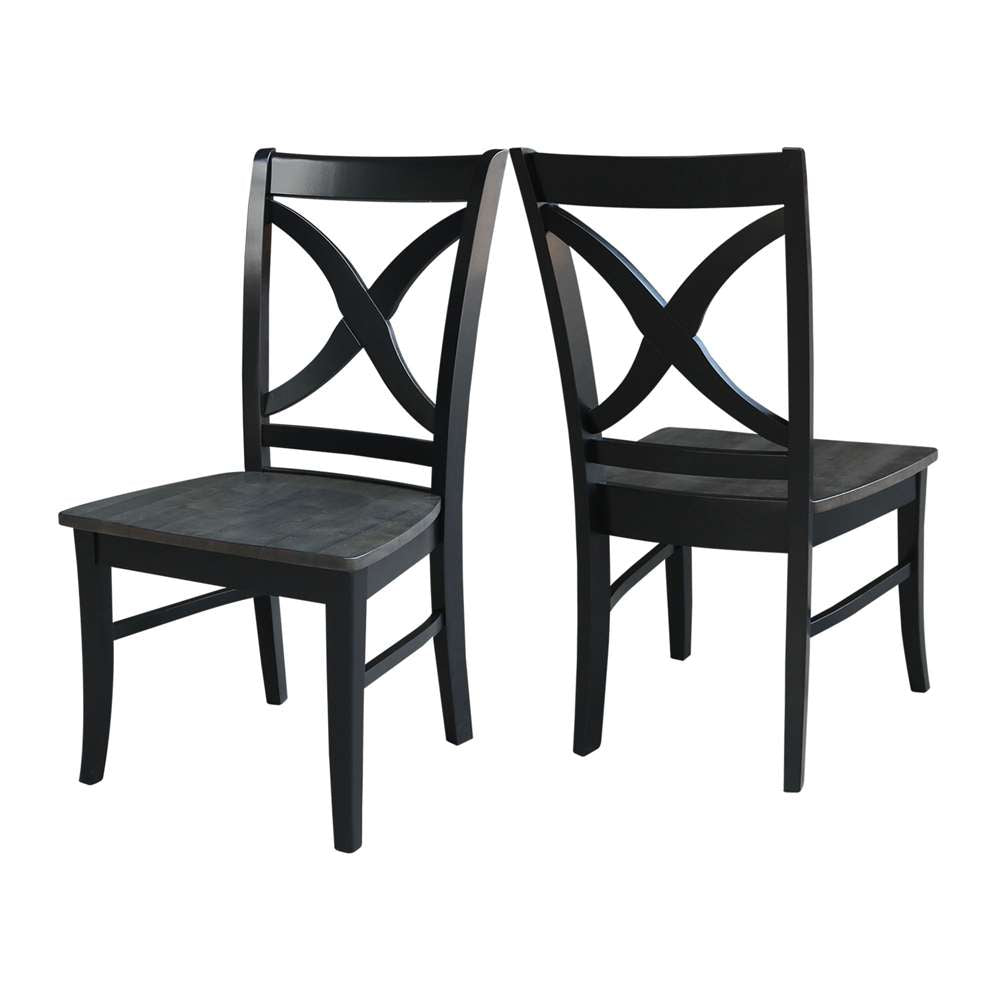 International Concepts - Cosmo Chair in Coal-Black/Washed Black Finish (Set of 2) - C75-14P veiw 5