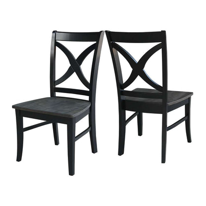 International Concepts - Cosmo Chair in Coal-Black/Washed Black Finish (Set of 2) - C75-14P veiw 5