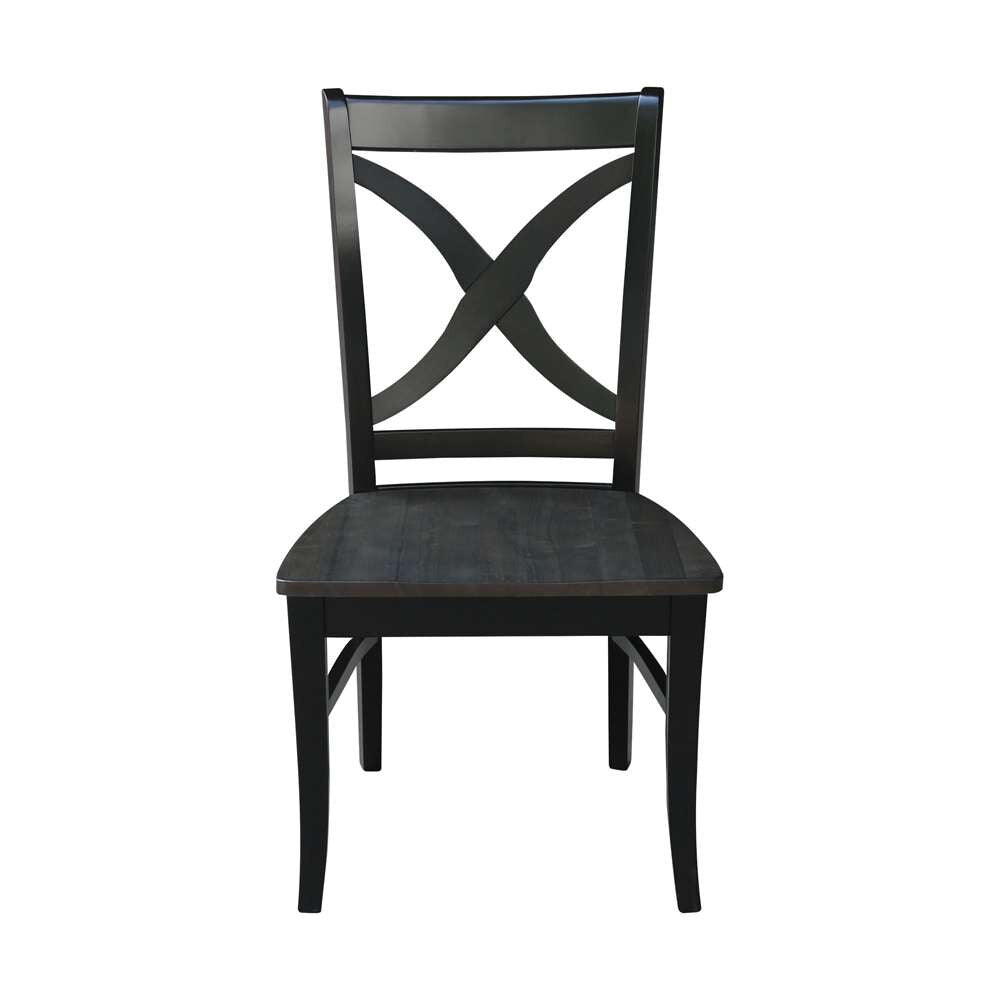 International Concepts - Cosmo Chair in Coal-Black/Washed Black Finish (Set of 2) - C75-14P veiw 6