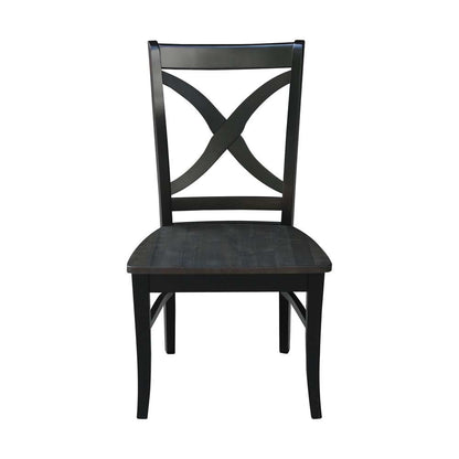 International Concepts - Cosmo Chair in Coal-Black/Washed Black Finish (Set of 2) - C75-14P veiw 6