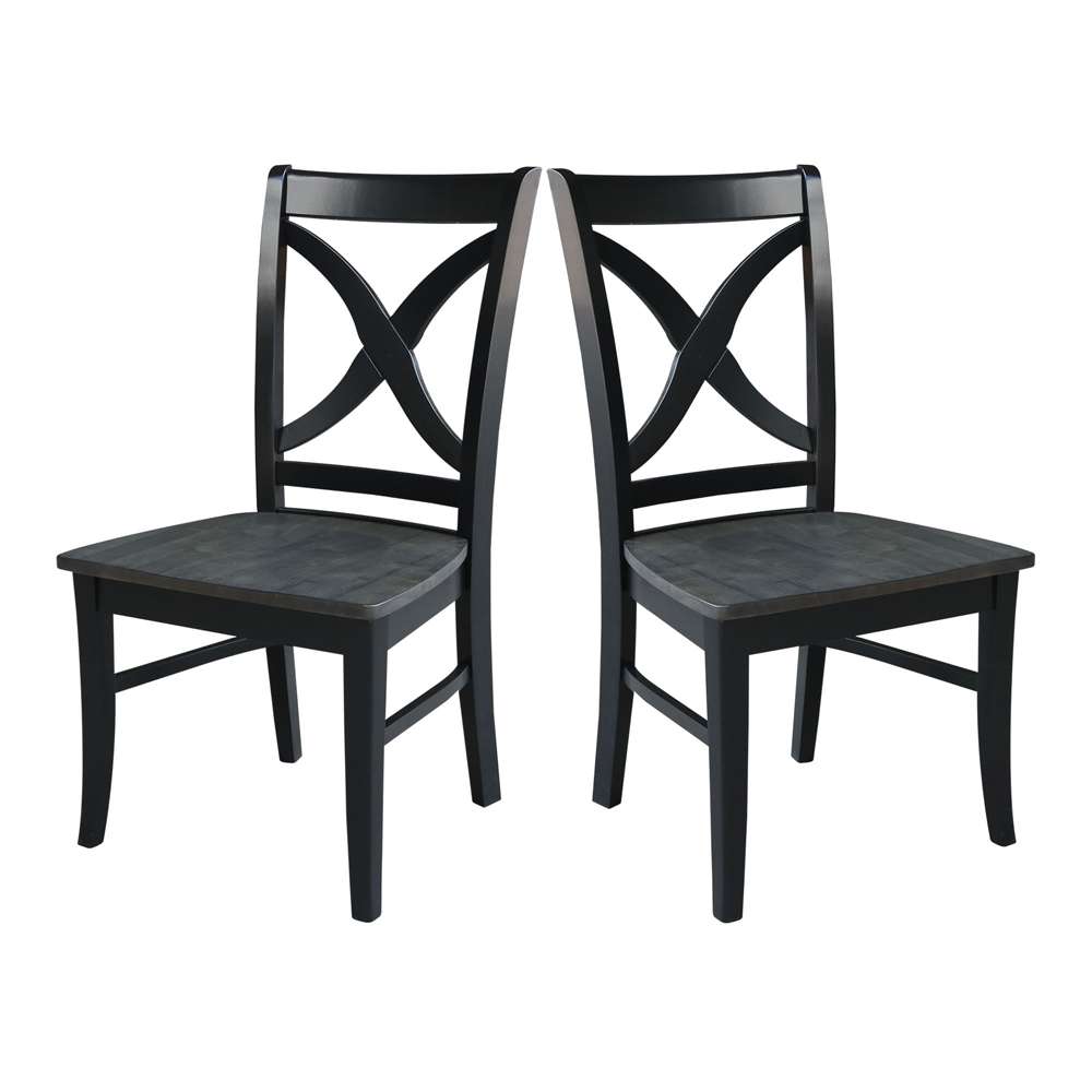 International Concepts - Cosmo Chair in Coal-Black/Washed Black Finish (Set of 2) - C75-14P veiw 9