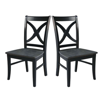 International Concepts - Cosmo Chair in Coal-Black/Washed Black Finish (Set of 2) - C75-14P veiw 9