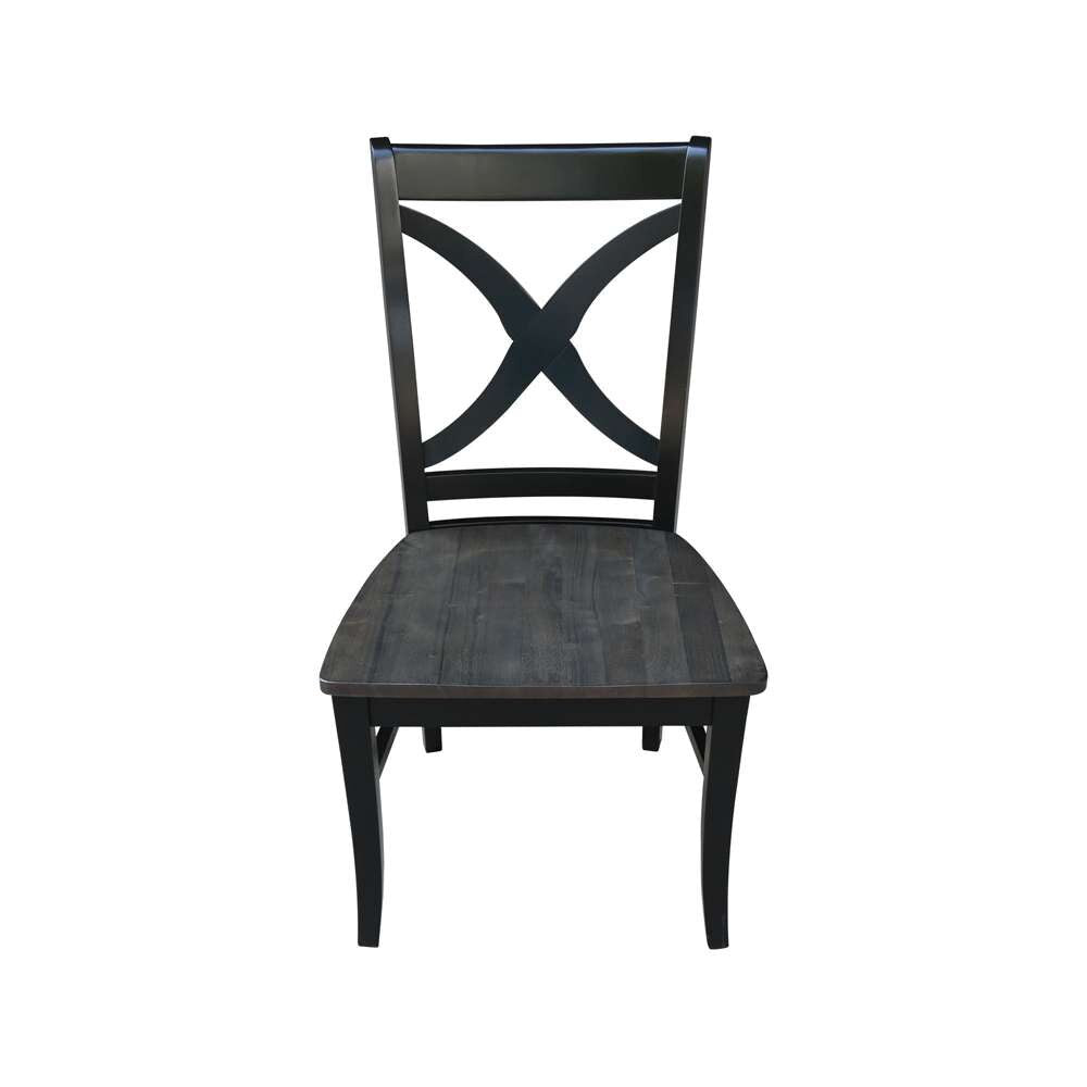 International Concepts - Cosmo Chair in Coal-Black/Washed Black Finish (Set of 2) - C75-14P veiw 11