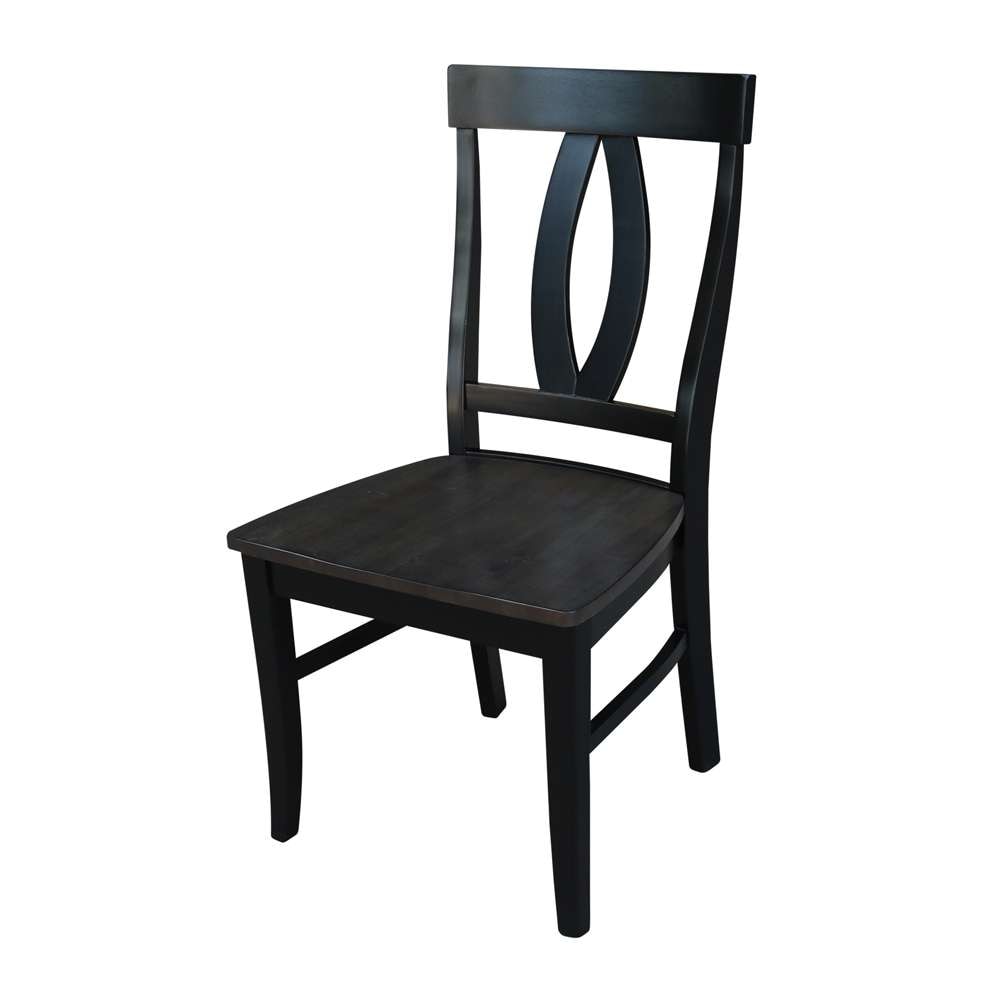 International Concepts - Cosmo Chair in Coal-Black/Washed Black Finish (Set of 2) - C75-170P veiw 1