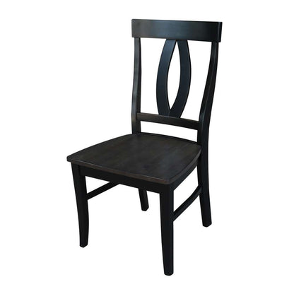 International Concepts - Cosmo Chair in Coal-Black/Washed Black Finish (Set of 2) - C75-170P veiw 1