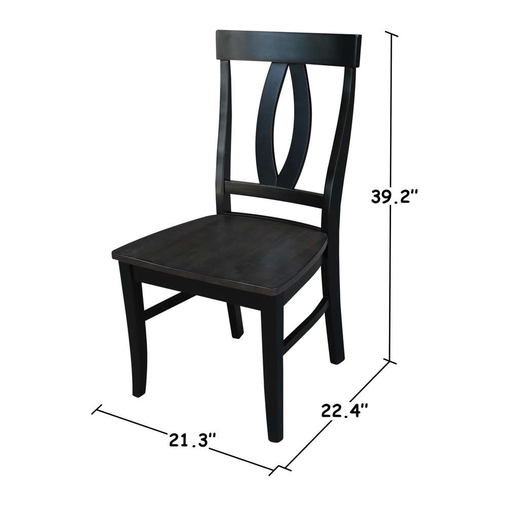 International Concepts - Cosmo Chair in Coal-Black/Washed Black Finish (Set of 2) - C75-170P veiw 3