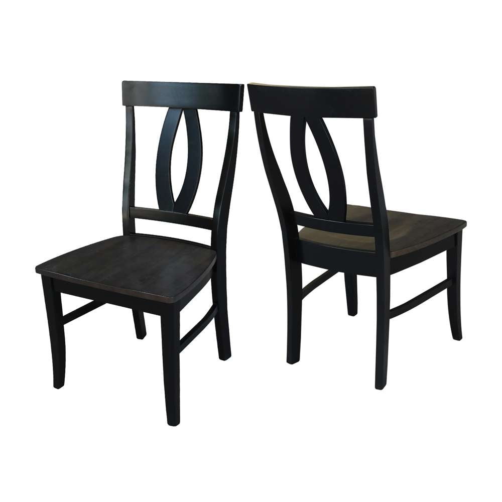 International Concepts - Cosmo Chair in Coal-Black/Washed Black Finish (Set of 2) - C75-170P veiw 5