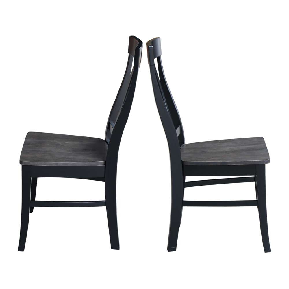 International Concepts - Cosmo Chair in Coal-Black/Washed Black Finish (Set of 2) - C75-170P veiw 9