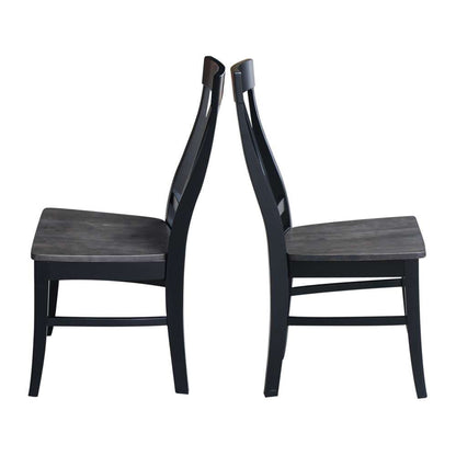 International Concepts - Cosmo Chair in Coal-Black/Washed Black Finish (Set of 2) - C75-170P veiw 9