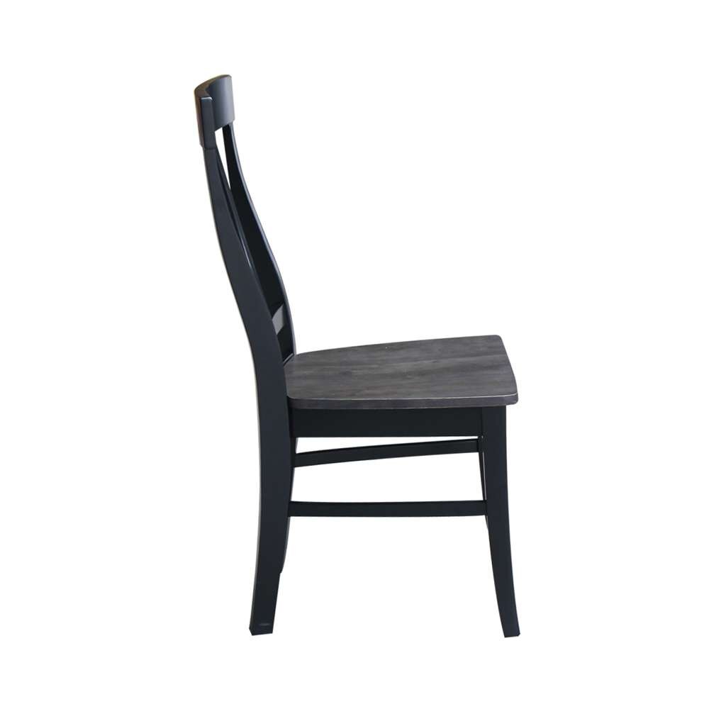 International Concepts - Cosmo Chair in Coal-Black/Washed Black Finish (Set of 2) - C75-170P veiw 10