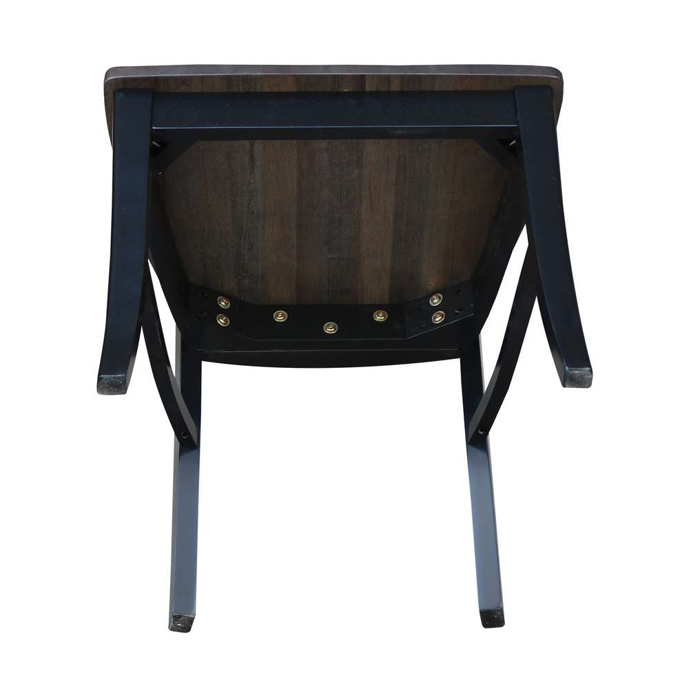 International Concepts - Cosmo Chair in Coal-Black/Washed Black Finish (Set of 2) - C75-170P veiw 12