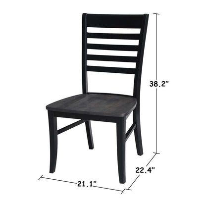International Concepts - Cosmo Chair in Coal-Black/Washed Black Finish (Set of 2) - C75-310P veiw 2