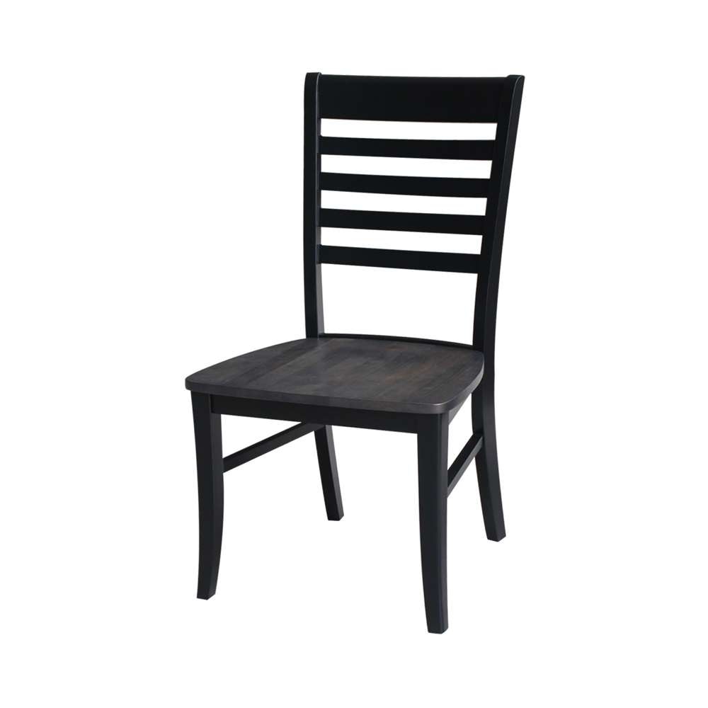 International Concepts - Cosmo Chair in Coal-Black/Washed Black Finish (Set of 2) - C75-310P veiw 4