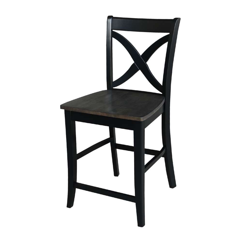 International Concepts - Cosmo Counter Height Stool - 24inSH in Coal Finish - S75-142 veiw 1