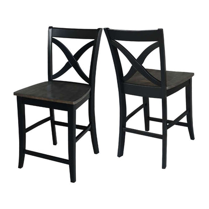 International Concepts - Cosmo Counter Height Stool - 24inSH in Coal Finish - S75-142 veiw 5