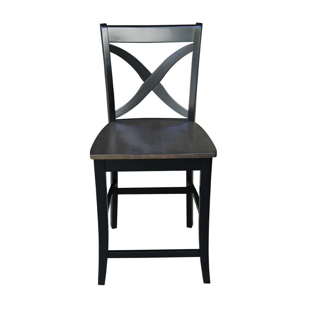 International Concepts - Cosmo Counter Height Stool - 24inSH in Coal Finish - S75-142 veiw 6
