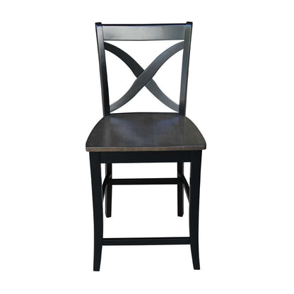 International Concepts - Cosmo Counter Height Stool - 24inSH in Coal Finish - S75-142 veiw 6