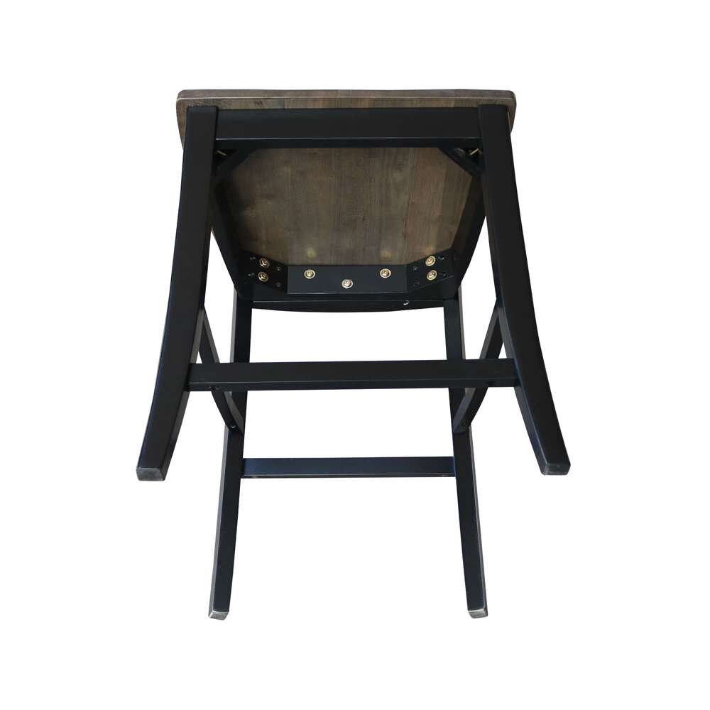 International Concepts - Cosmo Counter Height Stool - 24inSH in Coal Finish - S75-142 veiw 8