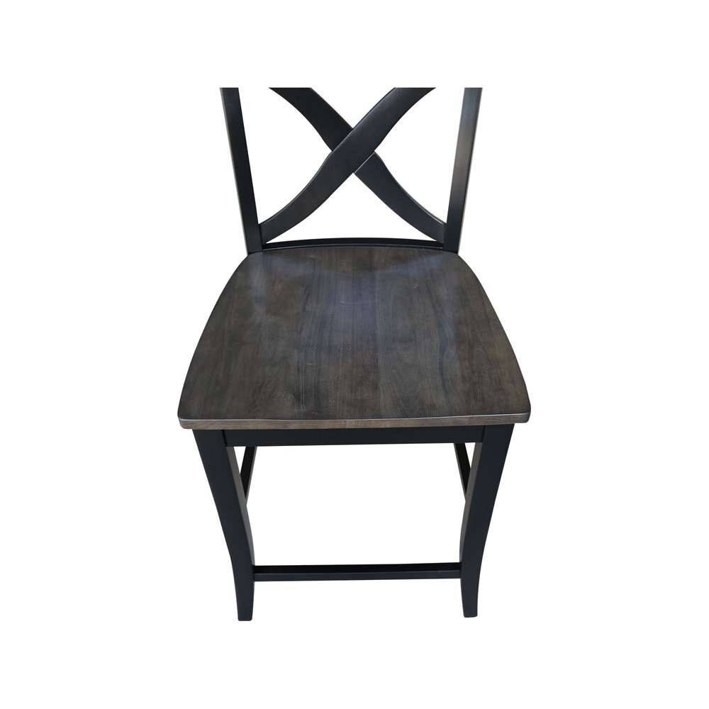 International Concepts - Cosmo Counter Height Stool - 24inSH in Coal Finish - S75-142 veiw 9