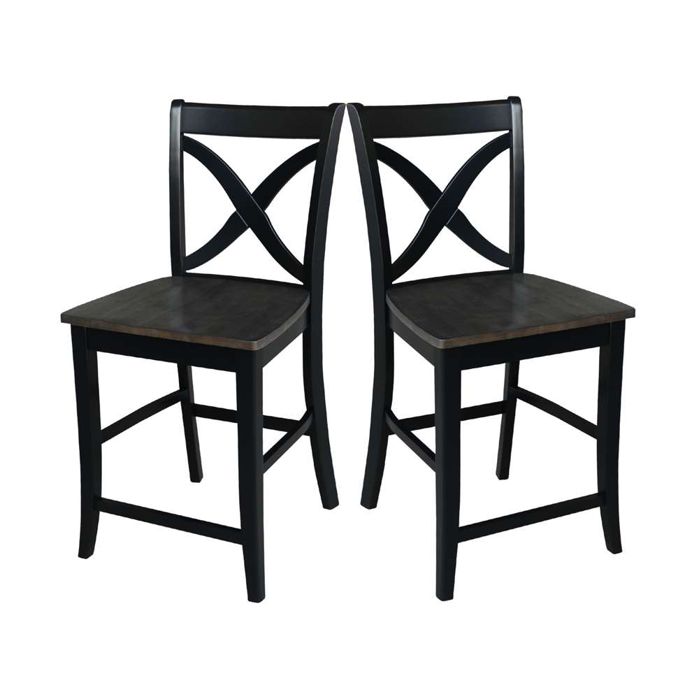 International Concepts - Cosmo Counter Height Stool - 24inSH in Coal Finish - S75-142 veiw 10
