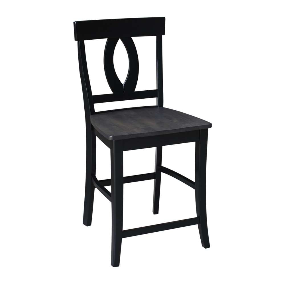 International Concepts - Cosmo Counter Height Stool - 24inSH in Coal Finish - S75-1702 veiw 1