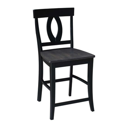 International Concepts - Cosmo Counter Height Stool - 24inSH in Coal Finish - S75-1702 veiw 1