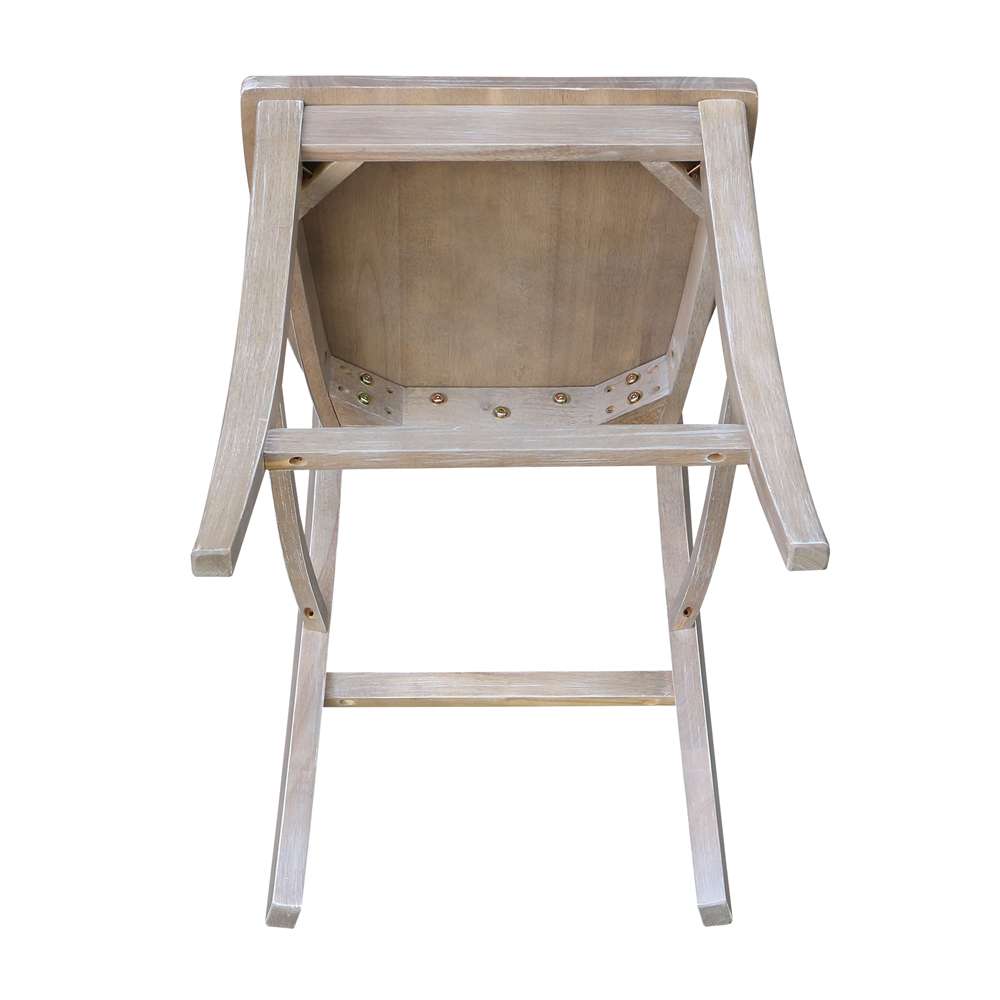 International Concepts - Cosmo Counter Height Stool - 24inSH in Washed Gray Taupe Finish - S09-142 veiw 8