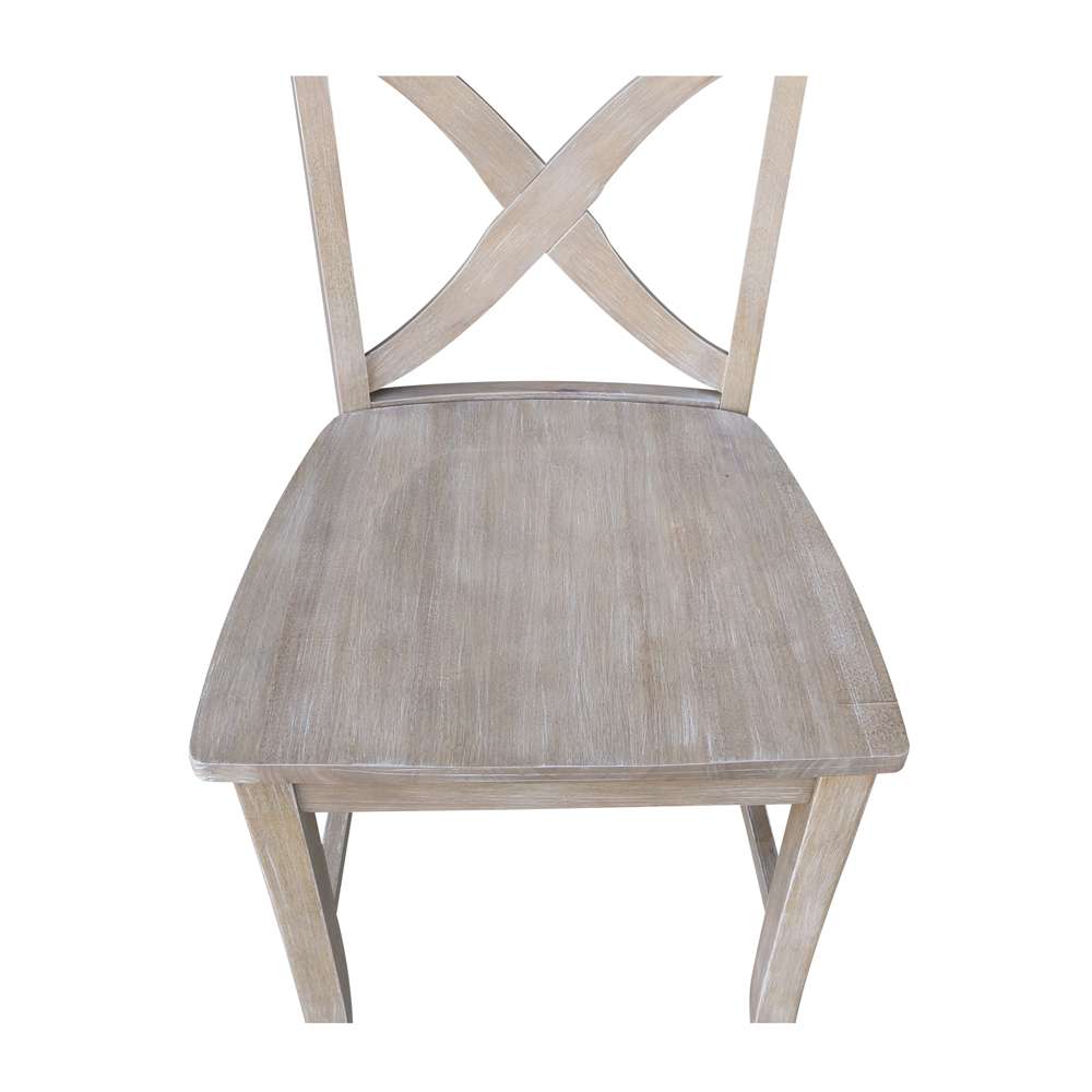 International Concepts - Cosmo Counter Height Stool - 24inSH in Washed Gray Taupe Finish - S09-142 veiw 9